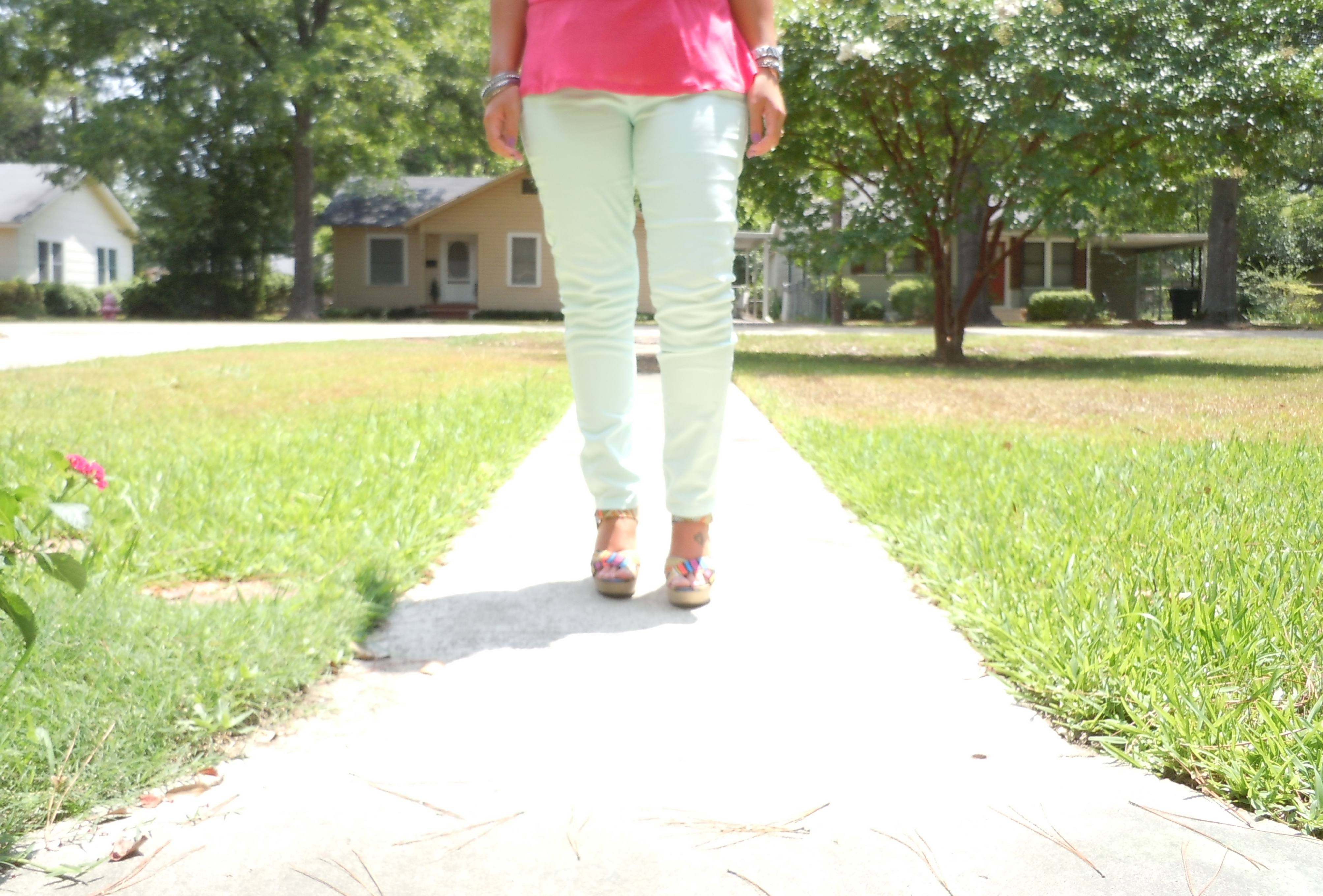 Mint & Coral Outfit Look 1