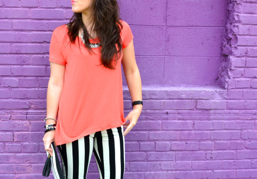 Black and White Stripe Pants | Southern Flair