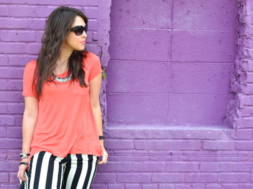 Black and White Stripe Pants | Southern Flair