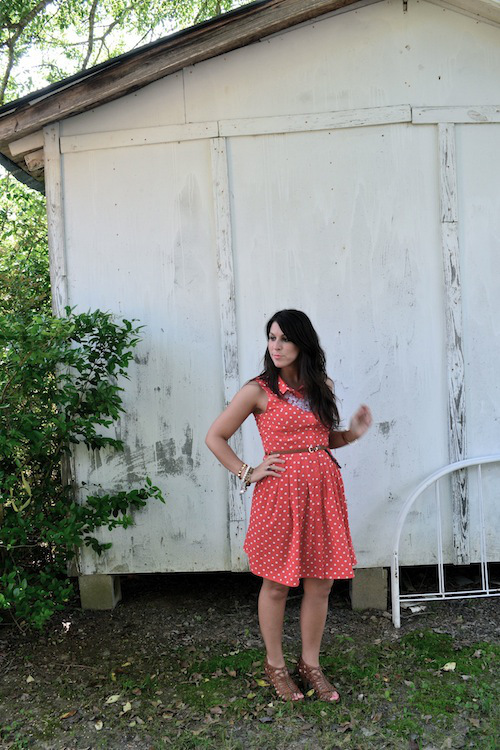 Coral Polka Dots | Southern Flair