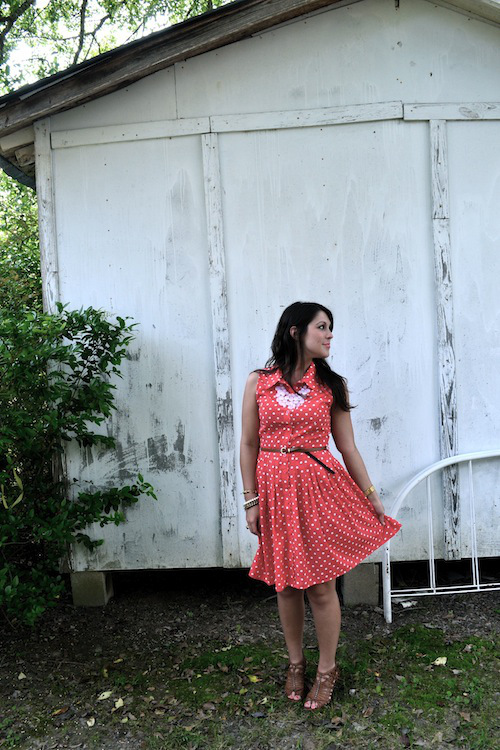 Coral Polka Dots | Southern Flair
