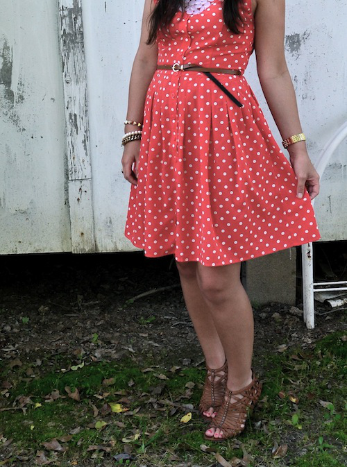 Coral Polka Dots | Southern Flair