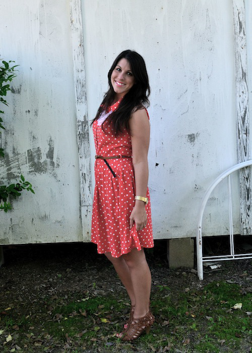 Coral Polka Dots | Southern Flair