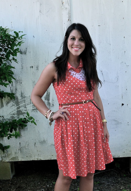 Coral Polka Dots | Southern Flair