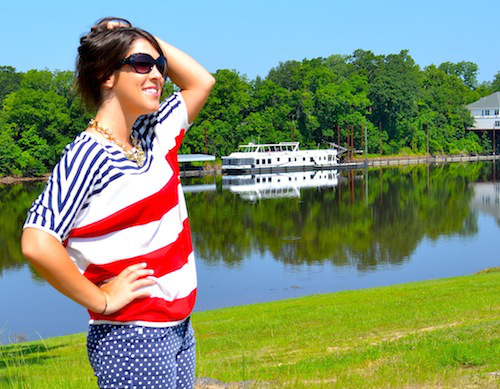 Red White Blue Stripes Polka Dots 4