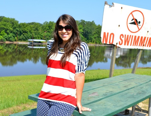 Red White Stripes Polka Dots 5