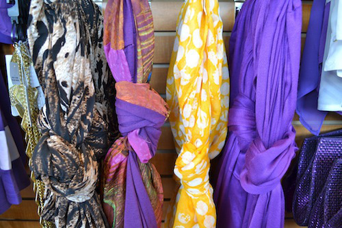 Purple and Gold Scarves