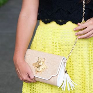  I think I've found my new favorite purse for this summer!  But I may be a bit biased since I picked the shape, colors and adornments!  