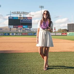  Tomorrow is the last day to enter to win a scarf of your choice from Collegiate Confetti! My purple and gold scarf is perfect for LSU baseball because it's lightweight and well... polka dot! {southernflairblog.com} #iDigBR 