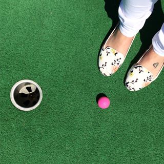  I was a little over confident in my putt putt skills this weekend. Now I'm stuck washing and vacuuming @c_brethold's car  