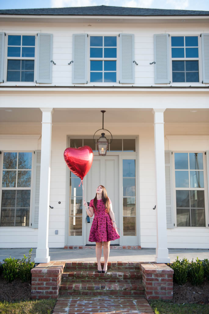 A Southern Flair Valentine in rose floral dress from Nordstrom