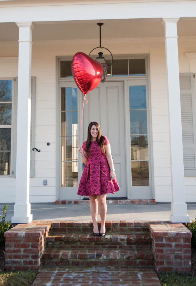 A Southern Flair Valentine in rose floral dress from Nordstrom