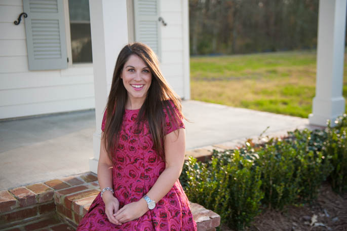 A Southern Flair Valentine in rose floral dress from Nordstrom