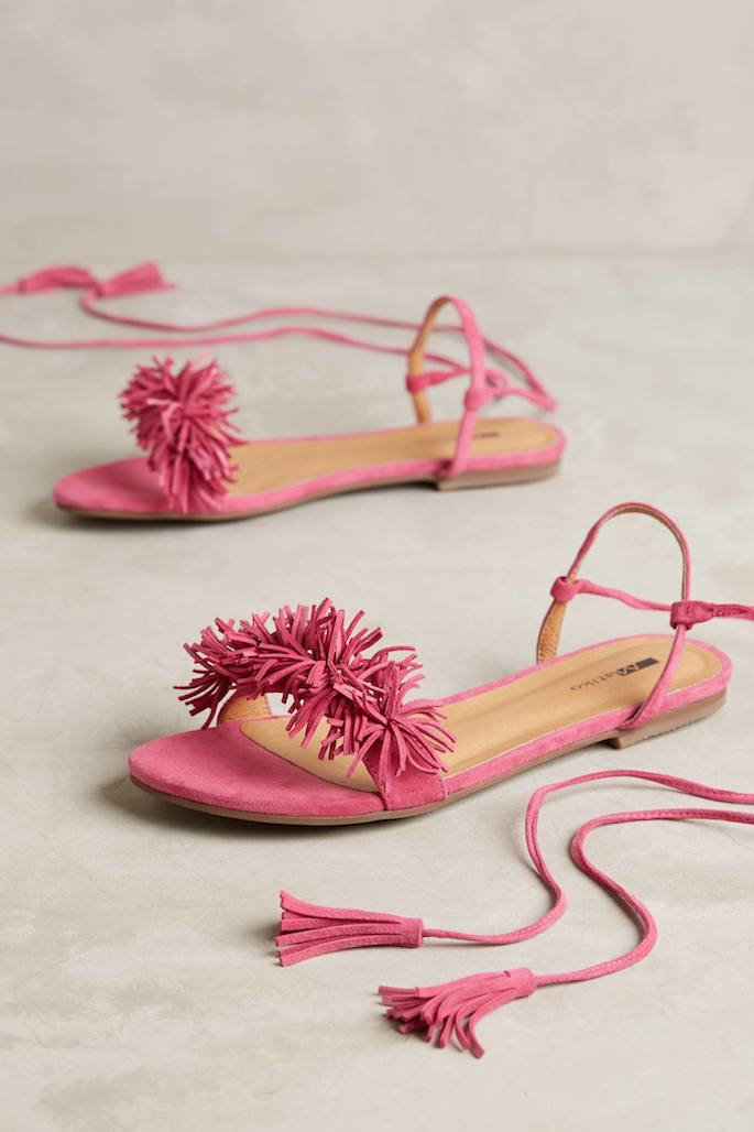 Anthropologie has the cutest summer sandals right now! With tassels, multi colors and embellishments -- I want them ALL!