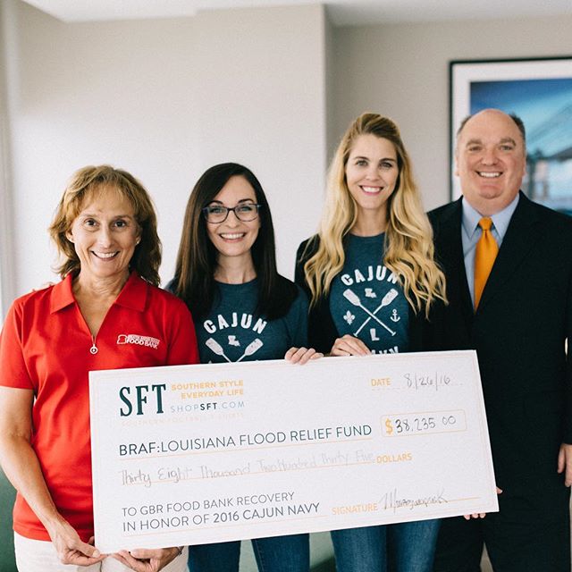 SFT Cajun Navy T-shirt Raises $40k for Greater Baton Rouge Food Bank | Shop It in Purple & Gold, Black & Gold and Blue