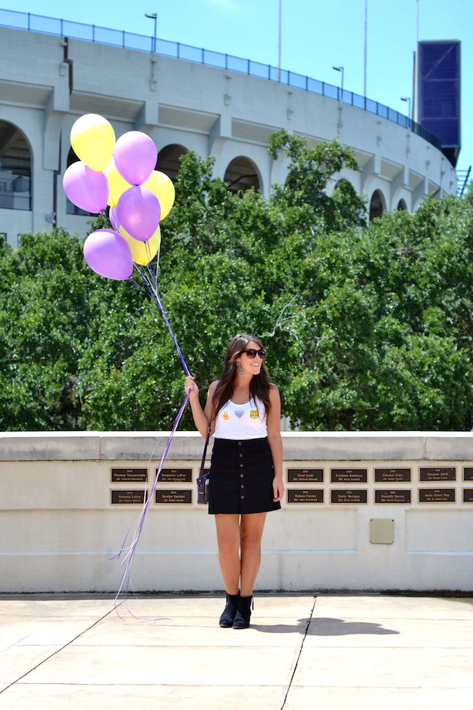 DIY LSU Emoji Tank - Peace Lover and Tigers | Free Printable Iron-On by Southern Flair