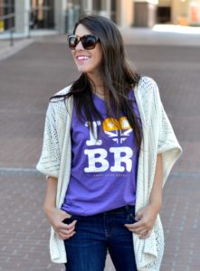 Things to do in the fall in Baton Rouge, Louisiana! Check out Southern Flair's Fall Bucket List! | Wearing: I Heart BR Tee from SFT