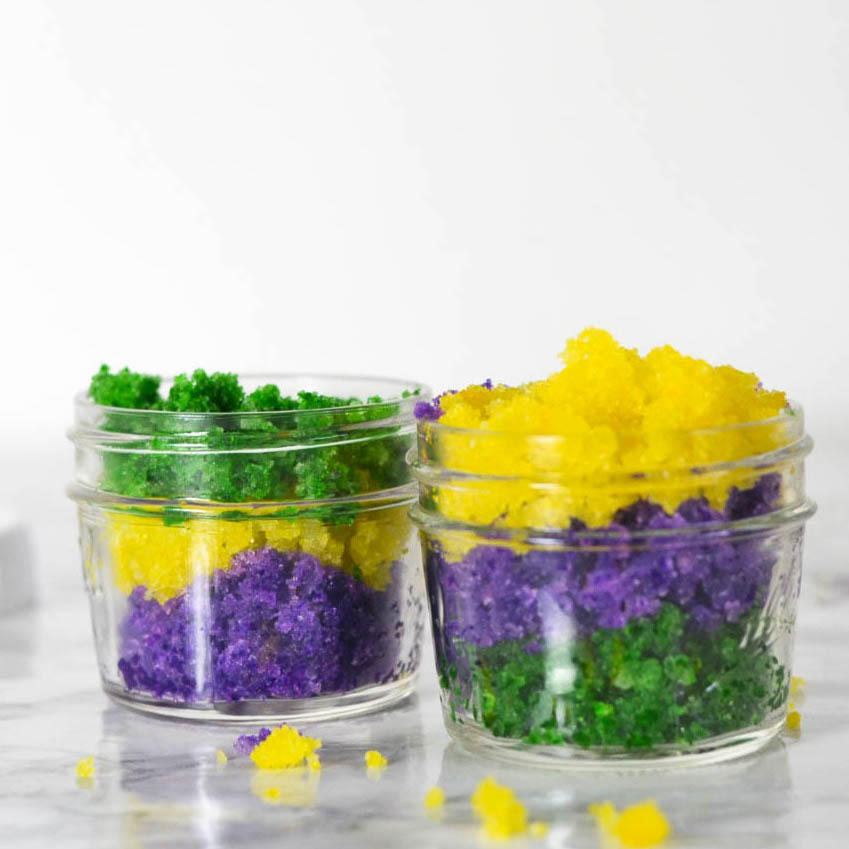 DIY King Cake Sugar Scrub - Cinnamon King Cake Scented