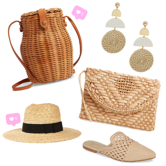 My 5 favorite woven straw accessories this spring