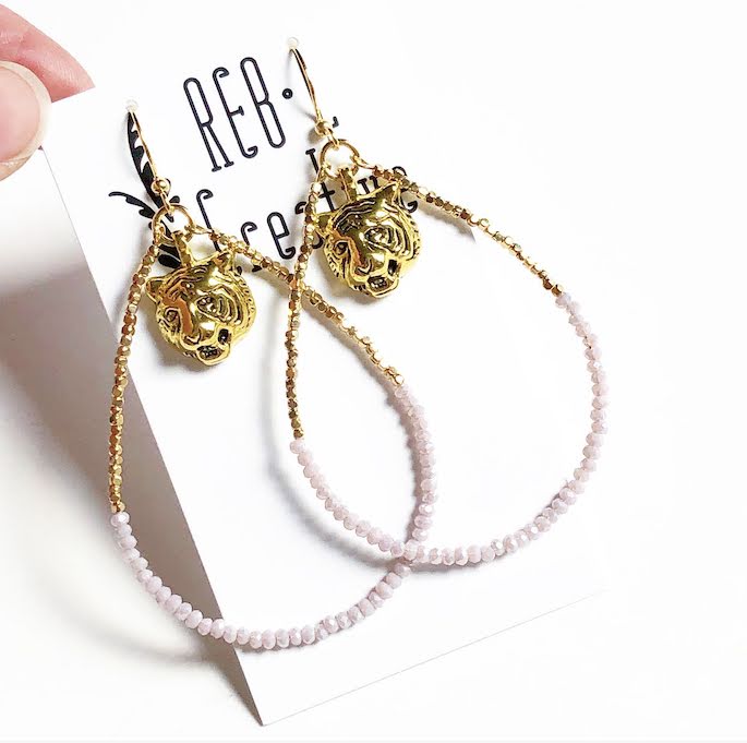 Tiger Earrings by REBL Creative