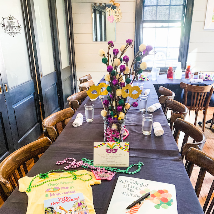 Mardi Gras Themed Baby Shower