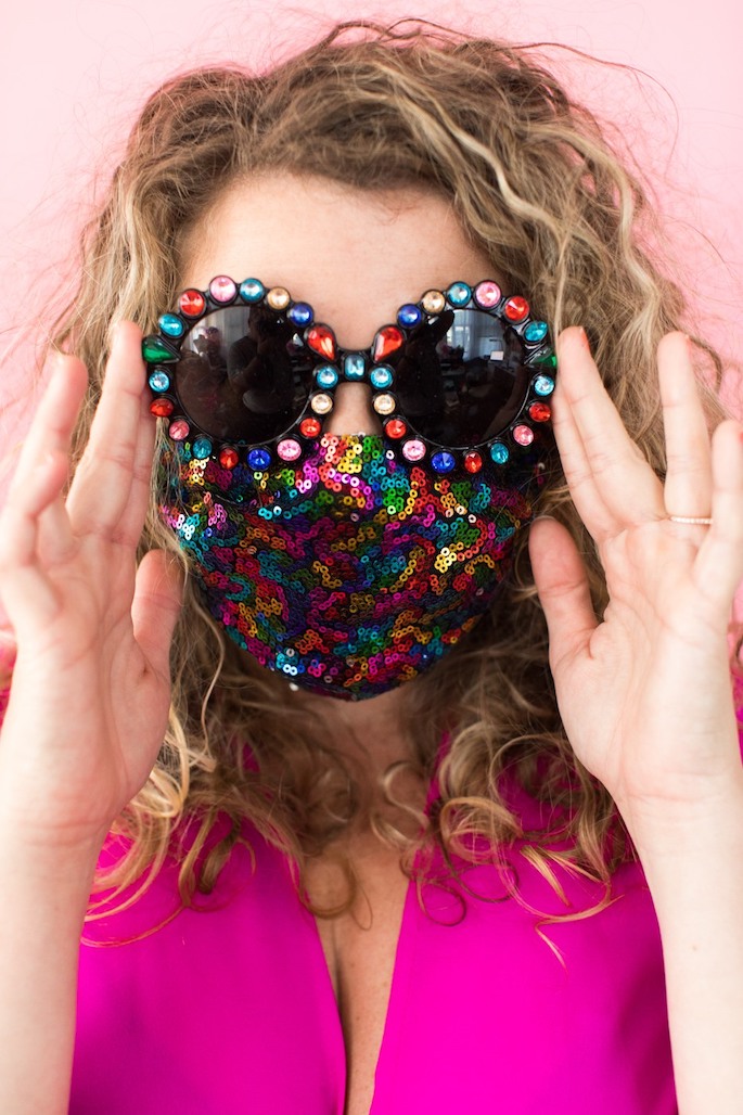 Sequin Face Mask Fringe and Company