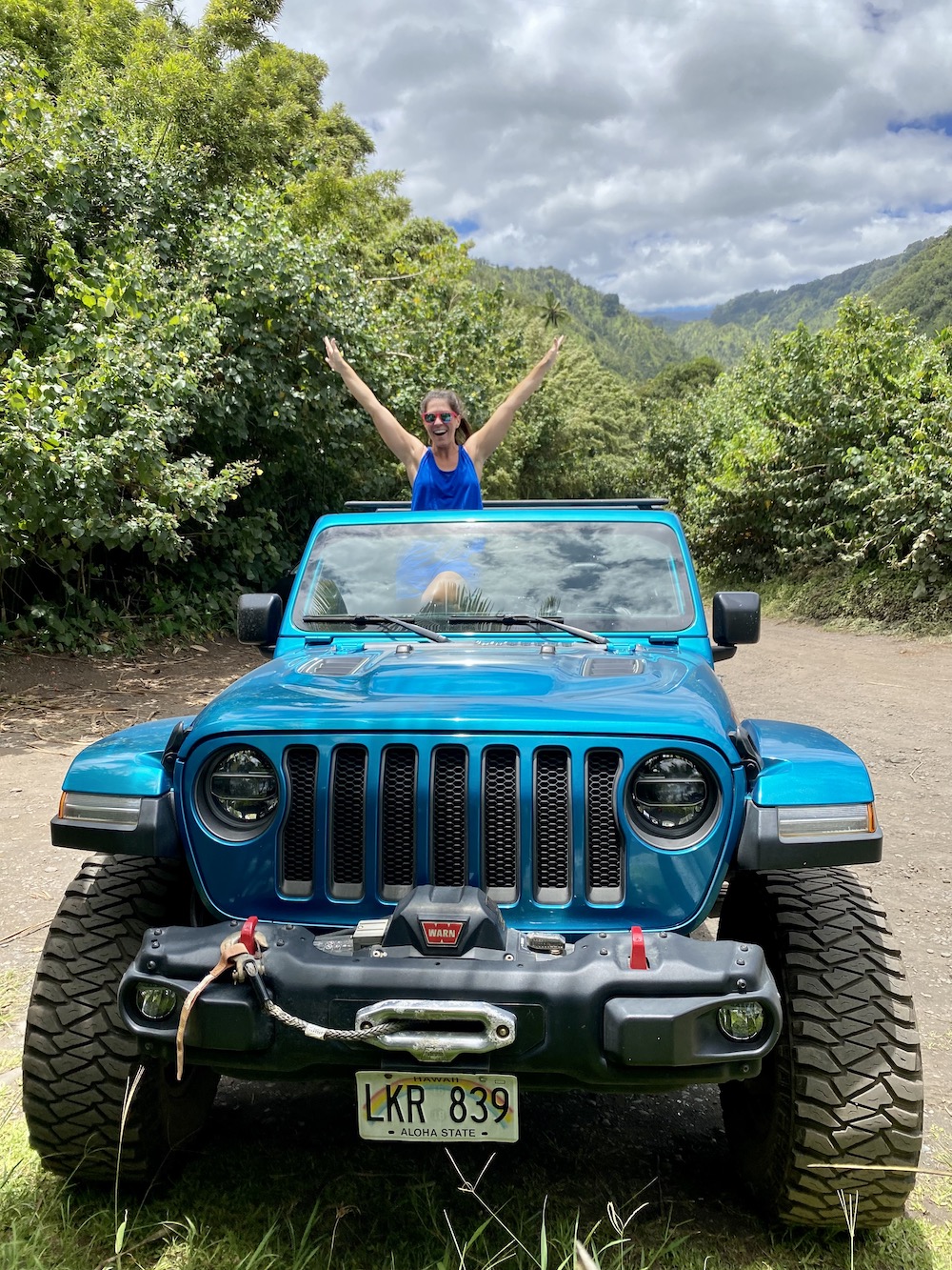 Jeep rental on Road to Hana