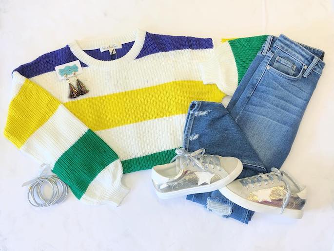 Mardi Gras Stripe Shirt